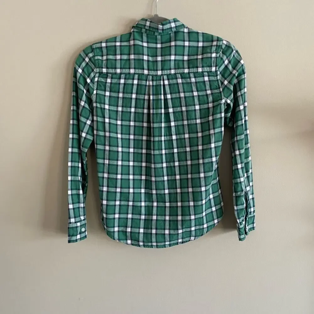 Abercrombie Kids Green Plaid Button Up